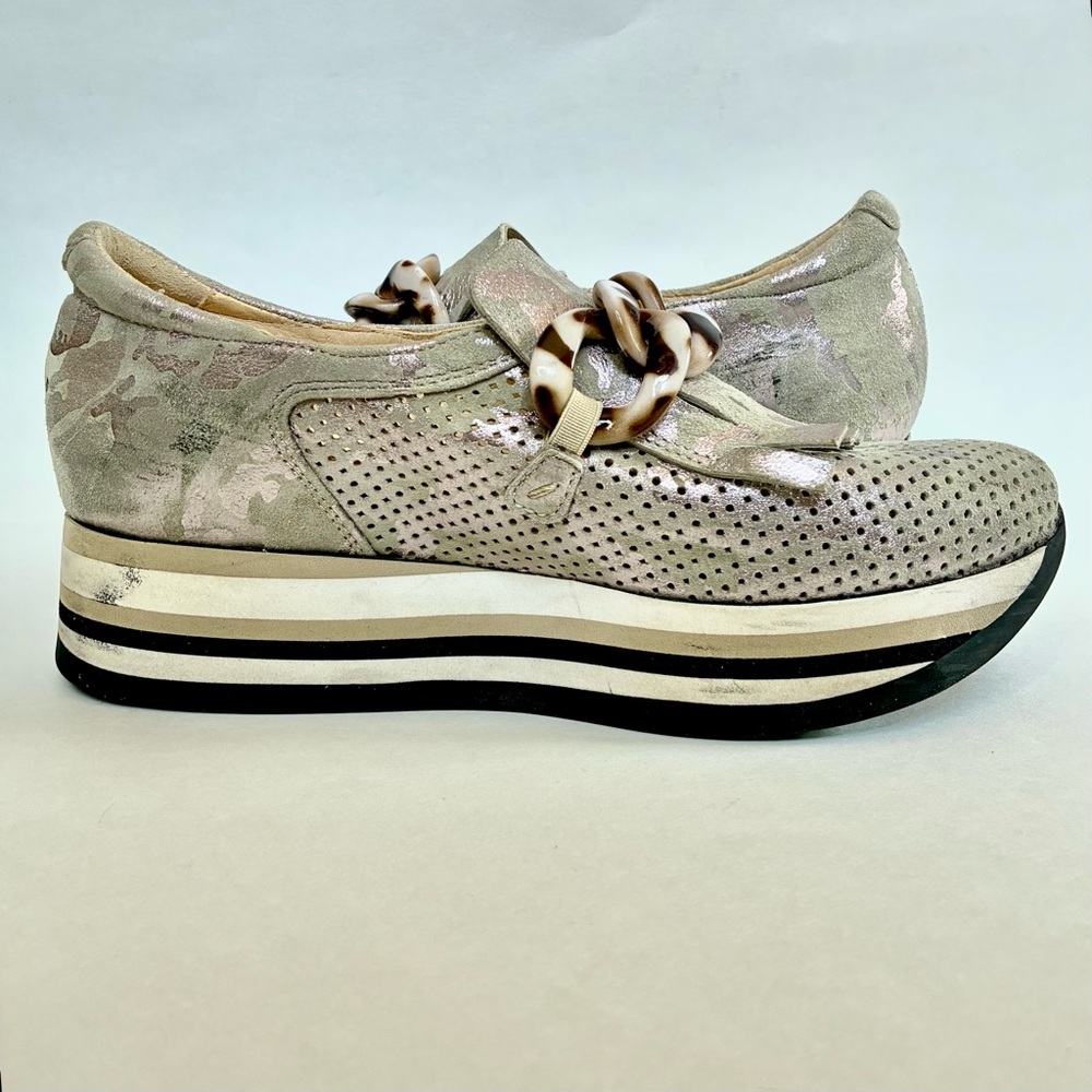 Softwaves Cadie Leather Wedge Platform Sneaker Co… - image 8